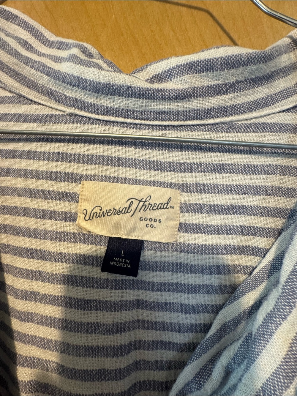 Universal Thread Blue and White Striped Shirt